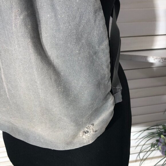 Y2K You Can't Trust Zombies Goth Grunge Gray Canvas Backpack - Picture 10 of 11